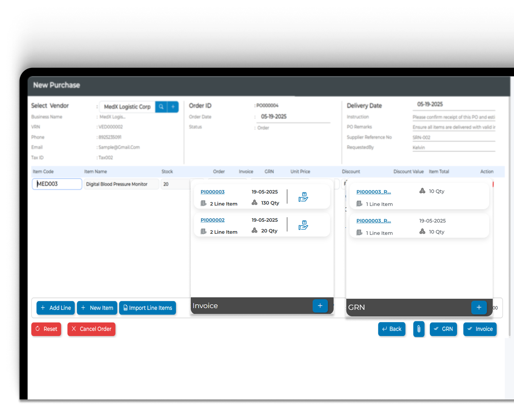 Bonus: GRN & Invoice Flexibility